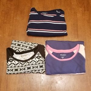 Lot of 3 girls long sleeve shirts size M.